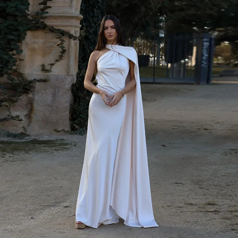 Robe Longue Satinée Dos Nu