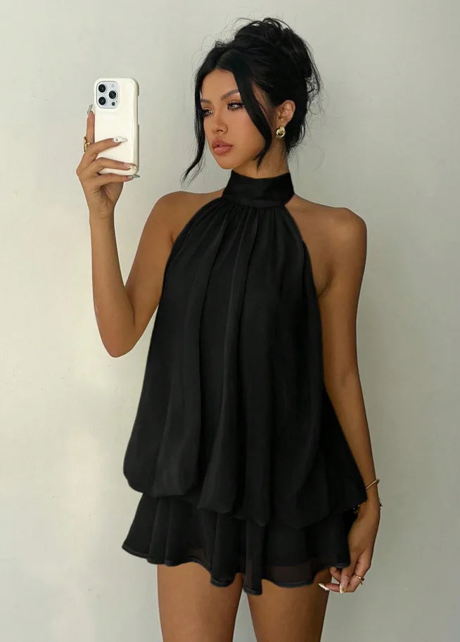 Robe Halter Dos Nu